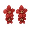 Fashionable multicoloured earrings, European style, internet celebrity, flowered