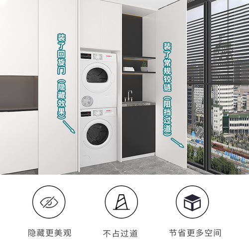 Hidden wardrobe swing door track pocket door cabinet door side-mounted inverted insert cabinet door track slide rail hardware accessories