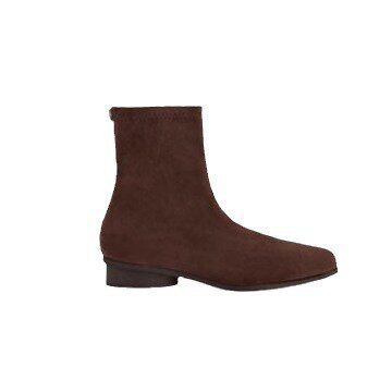 Bốt Chelsea nữ da thật mũi vuông gót 3-5 cm cổ thấp phong cách Hàn Quốc — Kaki, Kaki (cộng với nhung), Màu nâu (cộng với nhung), Màu trà sữa