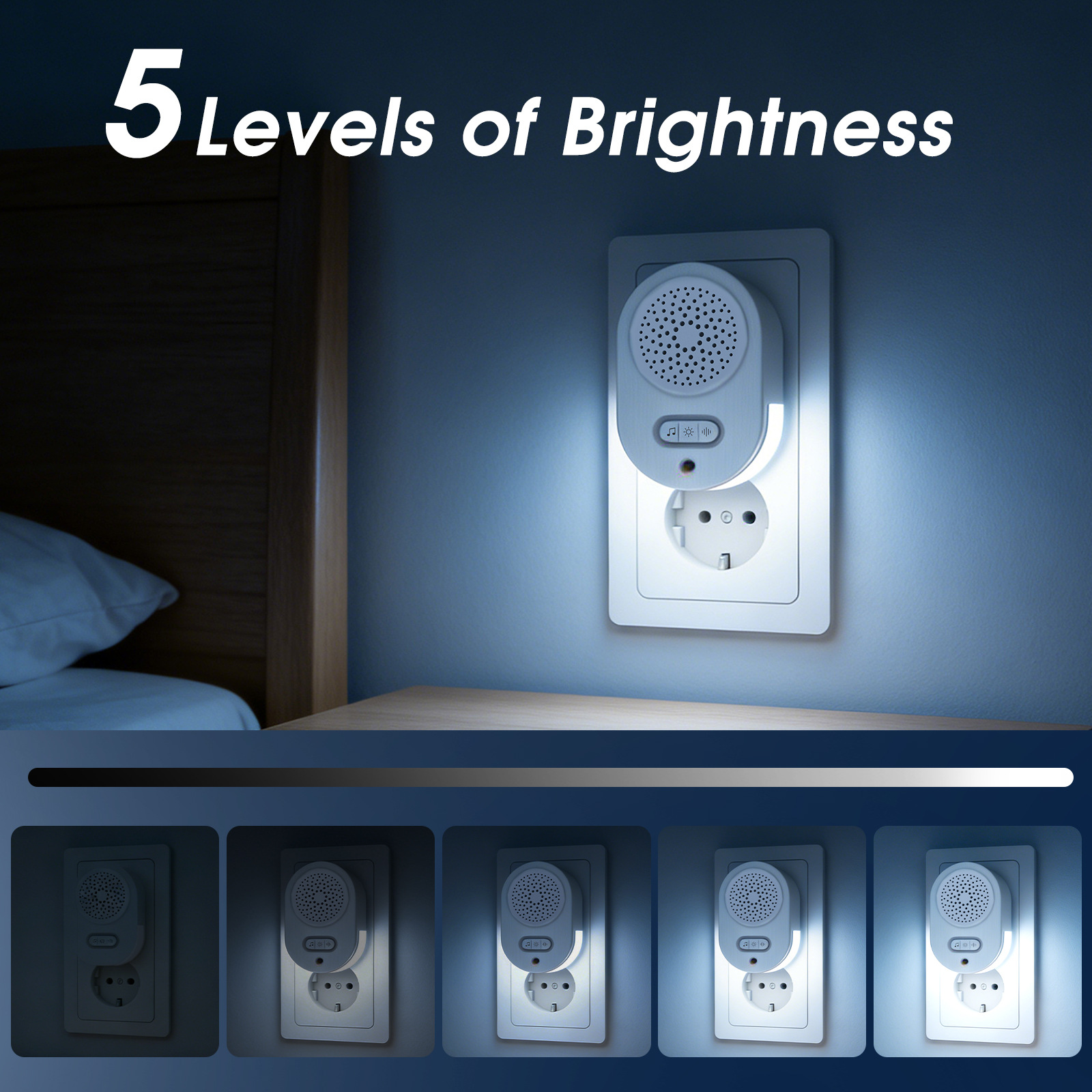 Candeeiro de noite rgb para quarto com comando e som relaxante_voghion.com