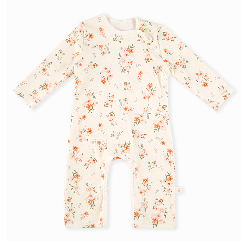 Estilo europeo y americano primavera y otoño mono Bebé Ropa de manga larga niños y niñas bebé niños mameluco cuello redondo Internet celebridad al por mayor