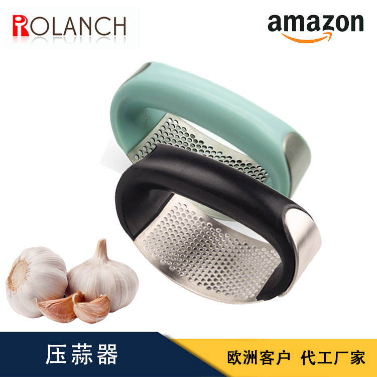 304 Stainless Steel Garlic Press Garlic Masher Manual Ring Garlic Press Garlic Grinder Garlic Mater Kitchen Garlic Press