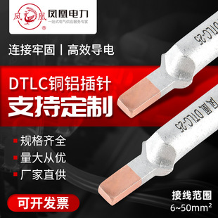 Customized Copper-Aluminum Terminal Block Pin Dtlc Round Head Square Head Copper-Aluminum Transition Terminal