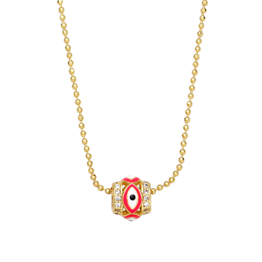 fashion cylinder devilu0027s eye pendant necklace copper necklace