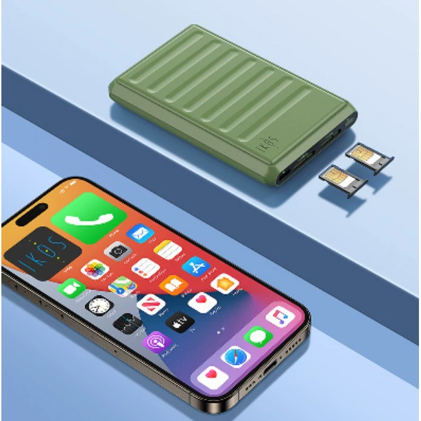 Подходящий для Apple кожаный чехол для iPhone с поддержкой двух карт и двух режимов ожидания K7, Bluetooth, вспомогательная вторая SIM, 4G, портативный внешний мультикартридер