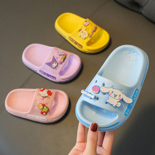 Children's slippers non-slip bathroom bathing girls slippers summer cute princess baby indoor home slippers for women