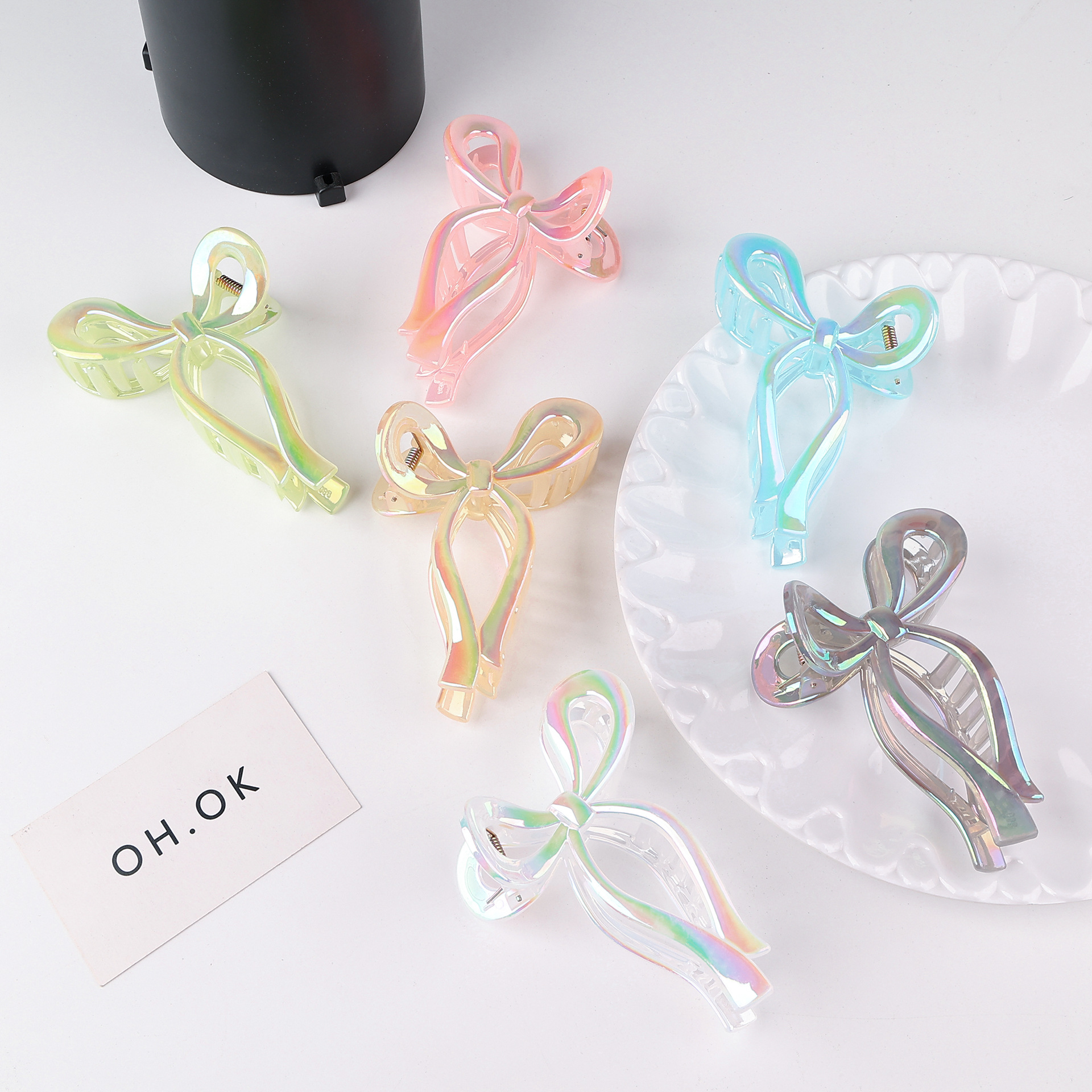 72g Weight Hair Claws Hair Accessories Type 1 Piece Quantity Casual, Holiday, Daily Occasion Plastic Material Bow Knot Pattern All Seasons Season Women's Gender Retro, Classic Style Style Retro Classic Style Women's Bow Knot Plastic Hair Claws 无