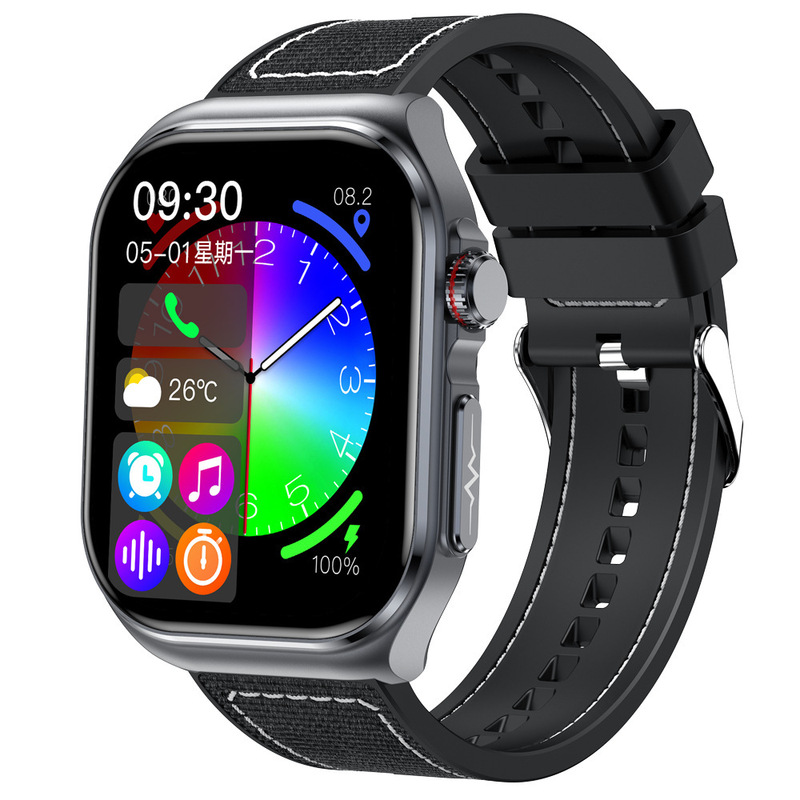 New ET585 ECG Smart Watch Noninvasive Blood Glucose Monitoring Blood Pressure Blood Oxygen SOS Emergency Call Sports Watch