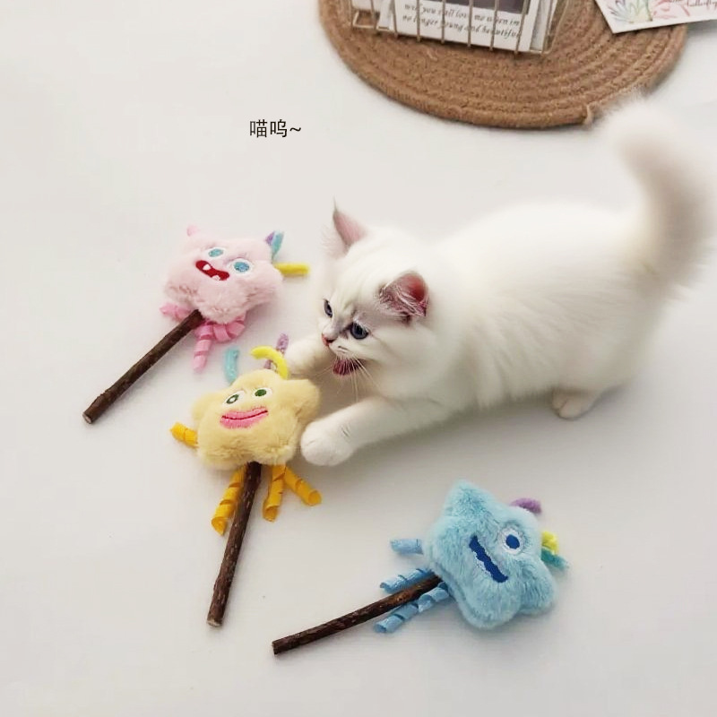 猫玩具卡通毛绒木天蓼磨牙洁齿逗猫互动自嗨猫咪宠物用品工厂现货|undefined