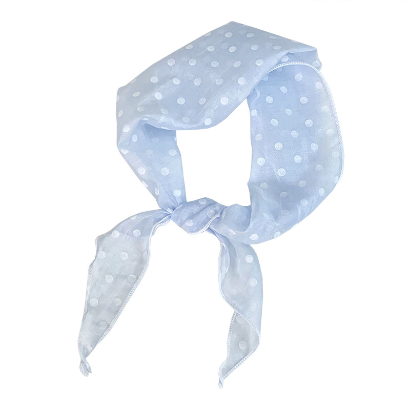 Bufanda triangular serie de verano dulce nueva bufanda protectora para el cuello nueva bufanda de punto de onda literaria transpirable bufanda de seda personalizada al por mayor