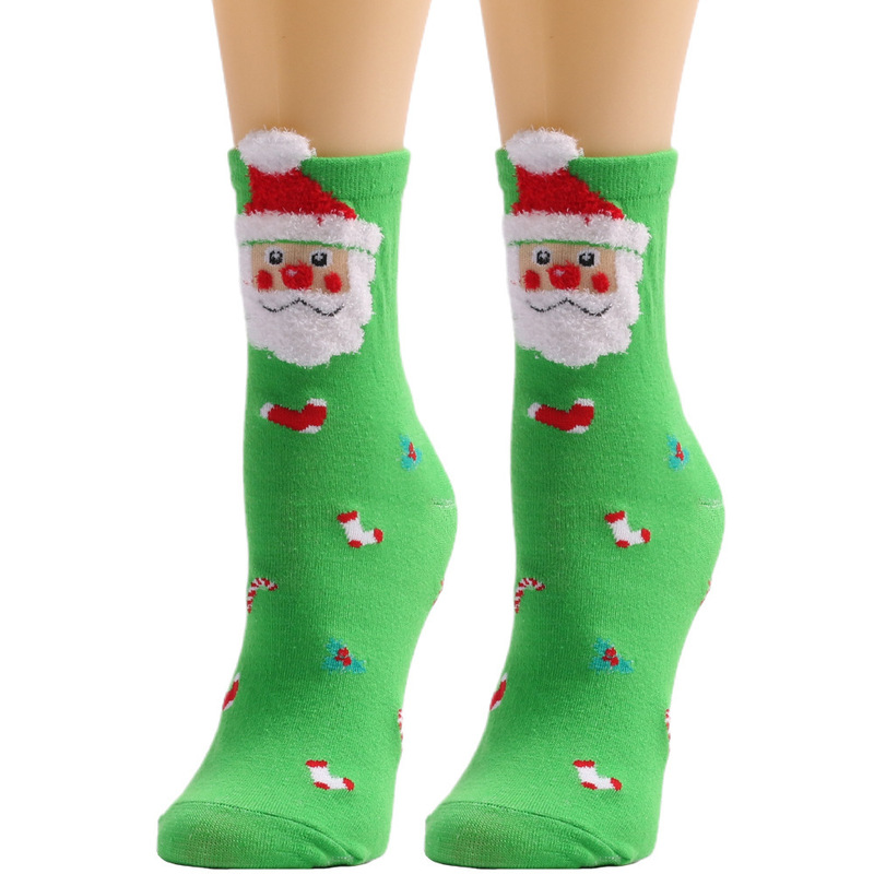 Amazon Autumn and Winter New Socks Socks Women Santa Elk Women Socks Trendy Socks Christmas Socks Christmas Socks