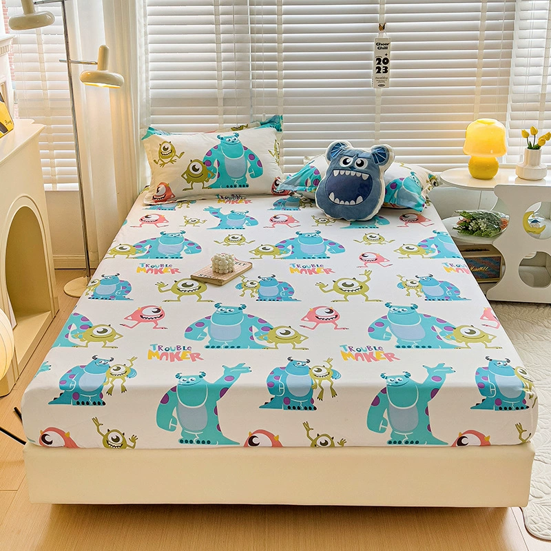 Cartoon genuine sheet, bedspread, mattress, protective case for elementary school students