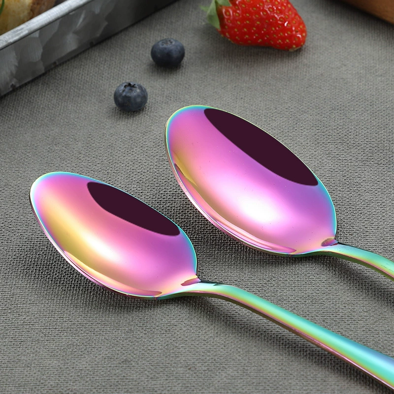 Amazon 1010 stainless steel tableware fantasy colored knife and fork tablet suit