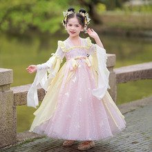 汉服公主裙2025春夏新款女童旗袍夏款襦裙连衣裙儿童演出改良唐装