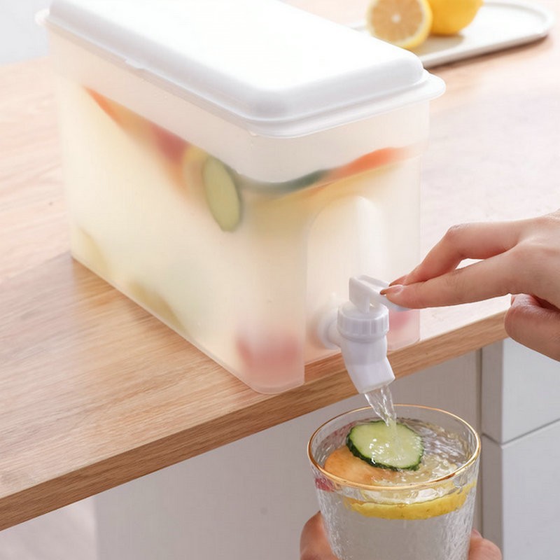 3.6L食品级水果茶汁冰箱冷水壶带龙头夏季装水饮料桶冰水杯冷泡