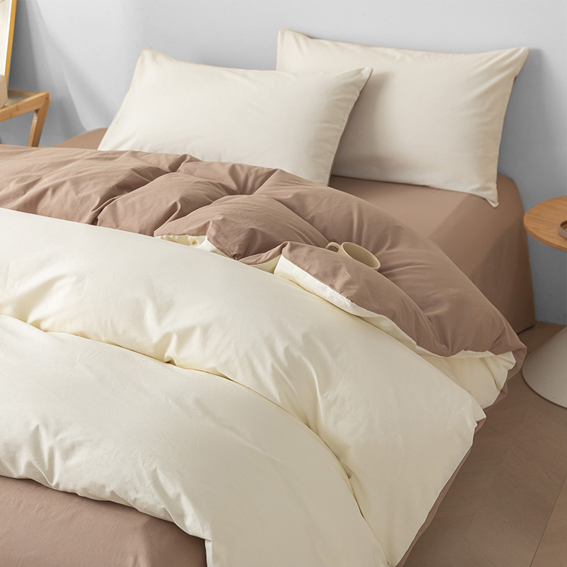 Cama de cuatro piezas de algodón 2025, nueva sábanas de lujo ligera y de alta calidad, colcha de cama de tres piezas, cama de gazo