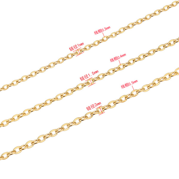 Golden necklace stainless steel