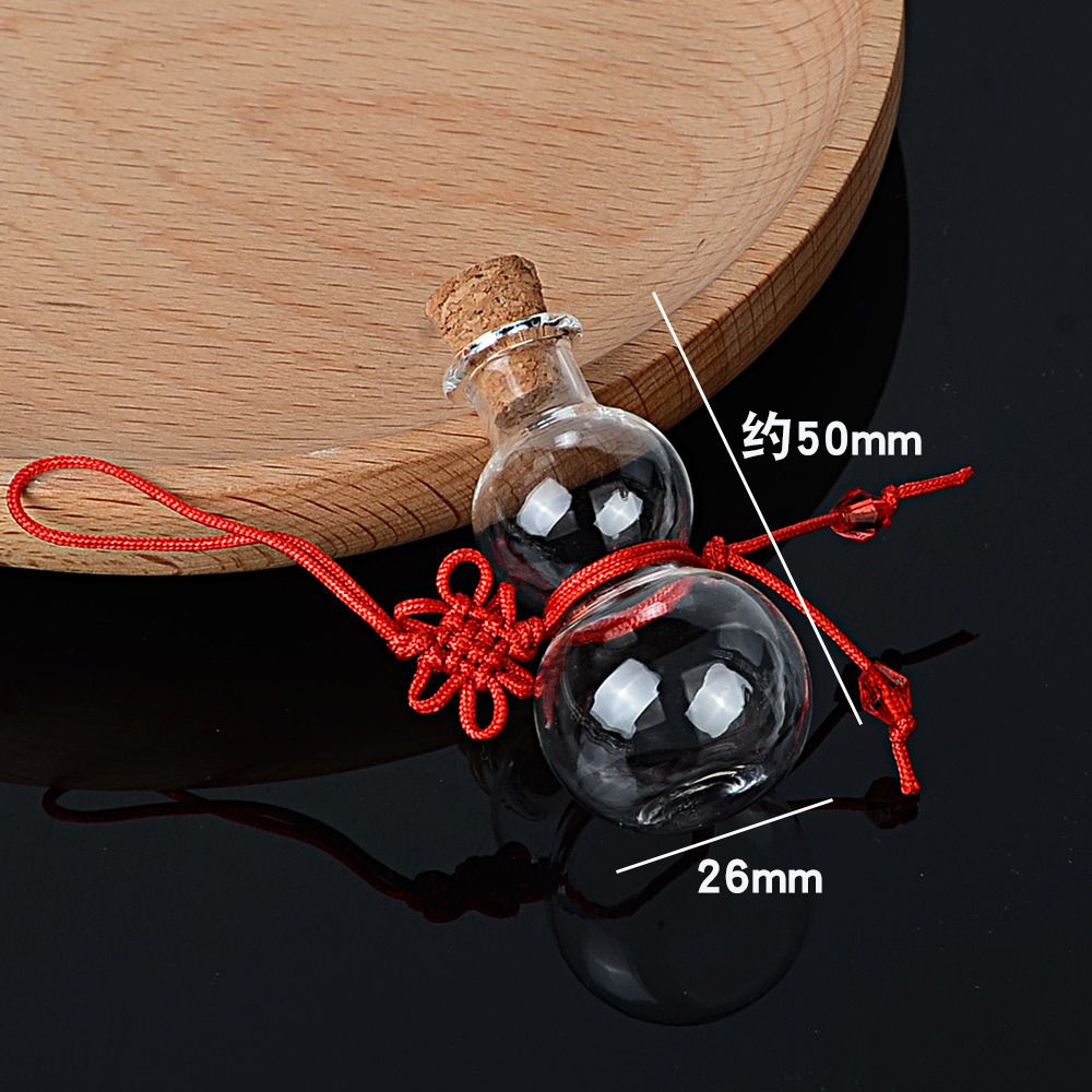 Transfronterizo exclusivo mini botella especial en forma de corcho deseando botella de vidrio transparente colgante pequeña botella de forma DIY