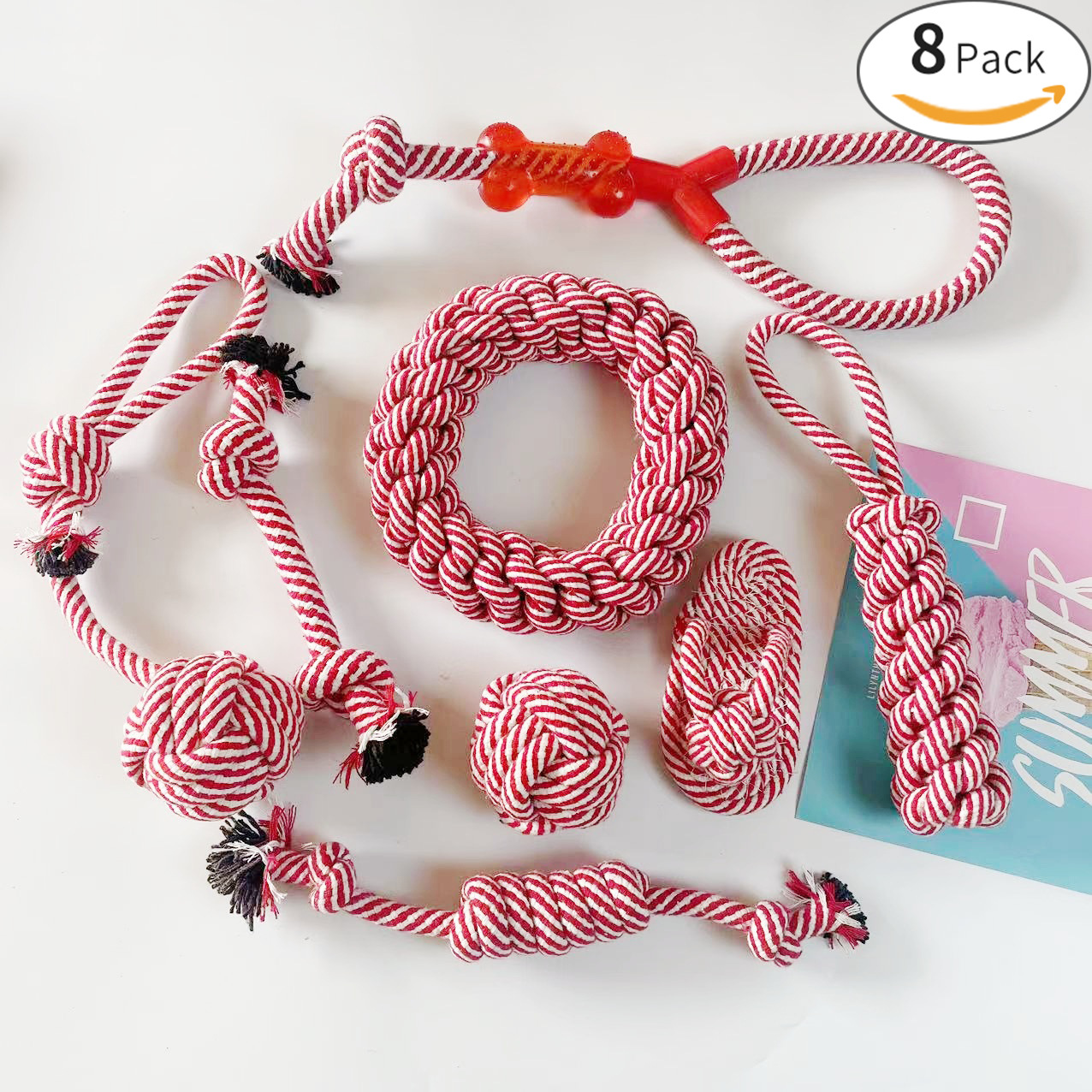 Fabricantes al por mayor mordida resistente a la cuerda juguete de mascotas palo de molienda pequeña y mediana perros juguetes de cuerda de algodón conjunto transfronterizo