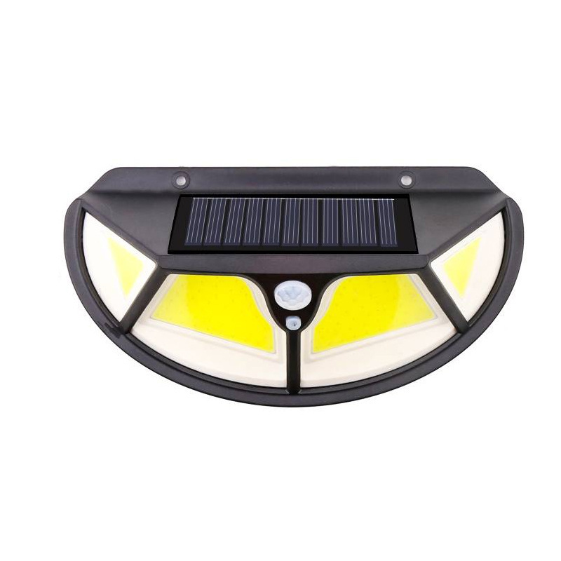 lámpara solar al aire libre impermeable LED lámpara de pared lámpara de inducción del cuerpo humano lámpara de iluminación de cuatro lados patio lámpara de calle integrada