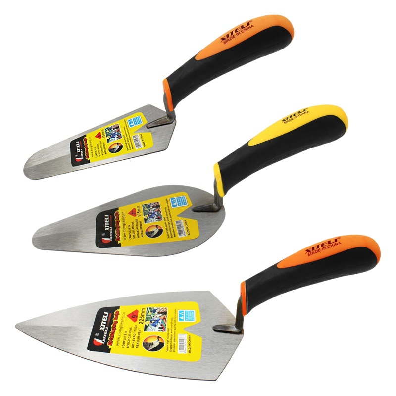 Herramientas directas de fábrica melocotón cuchillo de colocación de ladrillo al por mayor soporte de paleta cuchillo de azulejo de cabeza redonda puntiaguda ovalada