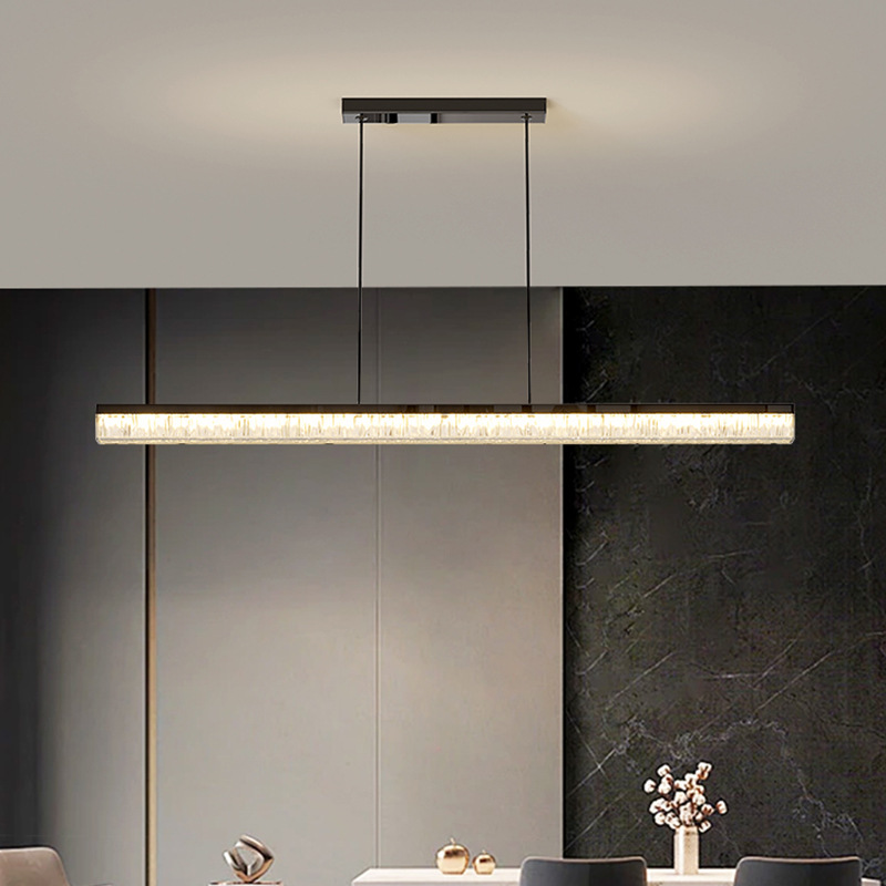 Lámpara del comedor lujosa alta sensacional minimalista comedor bar de mesa de comedor una lámpara de banda larga lámpara de sala de estar