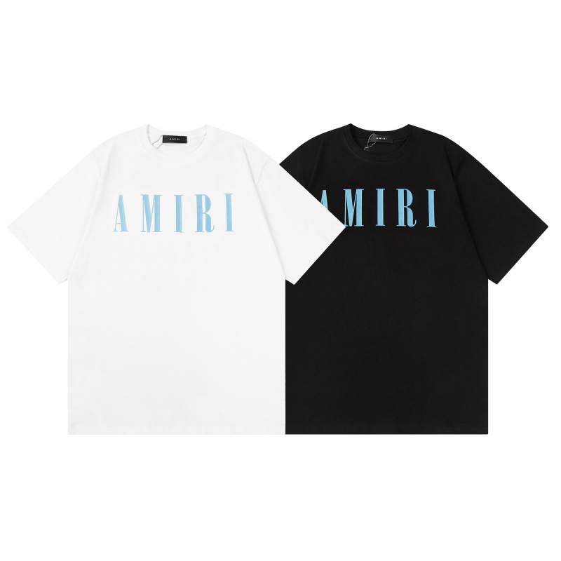 Amiri Peace Dove Flow Paint Graffiti Lettering 230g Collection Series Classic Logo Print Short-Sleeved Couple T-Shirt Amiri Peace Dove Flow Paint Graffiti Lettering 230g Collection Series Classic Logo Print Short-Sleeved Couple T-Shirt