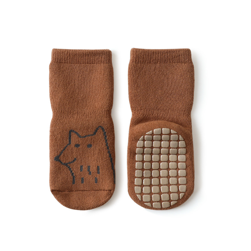 2022 invierno nuevo bebé calcetines sueltos boca no apretado piernas bebé calcetines de algodón lindo dibujos animados niños y niñas calcetines de niño