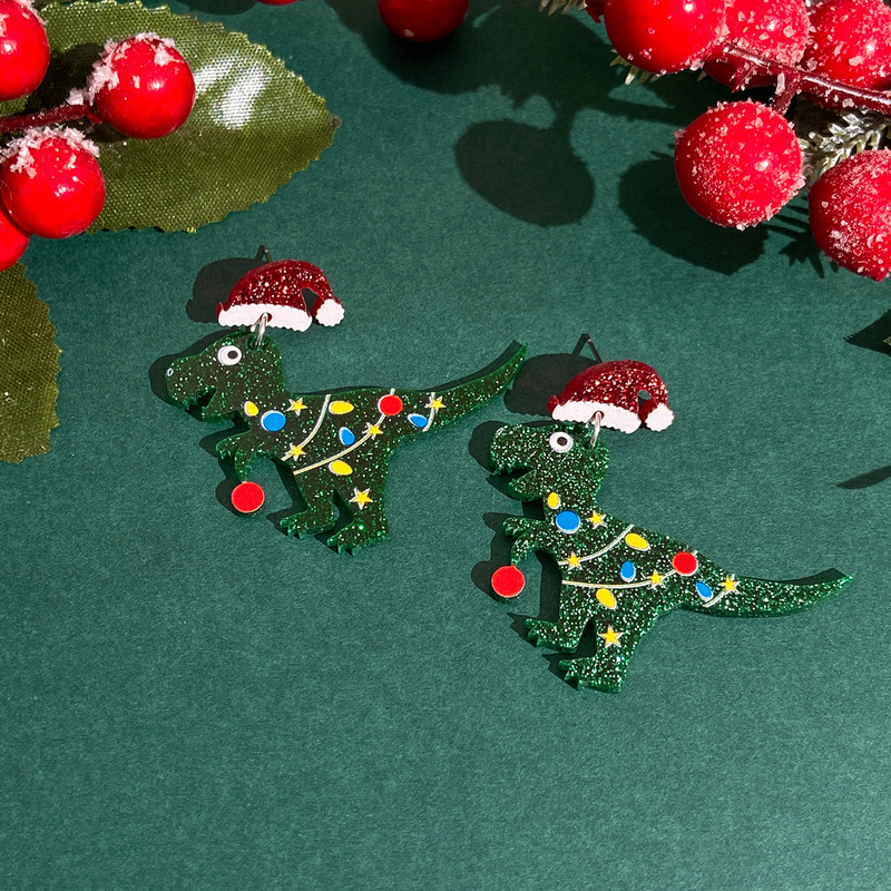 メーカー直販越境クリスマス祭り耳飾りファッション創意クリスマス帽子ヒツジピアスイヤリング卸売り|undefined