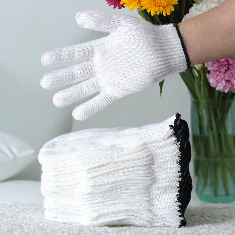 棉纱劳保工作手套耐磨劳动干活尼龙线加厚工地工厂拔河防护用品