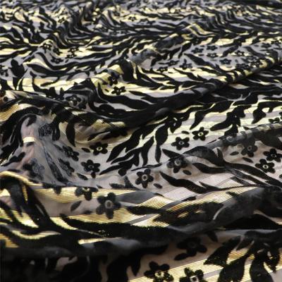 工廠批發140絲金線亮絲爛花絲絨面料旗袍連衣裙布料裙子布匹