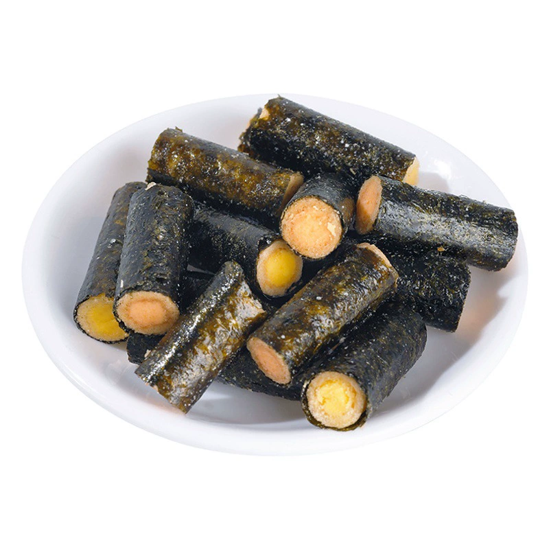 Яичные рулеты с морскими водорослями и мясным филе, хрустящие яичные рулеты, печенье в виде яичных рулетов, оптовая продажа повседневных закусок, хрустящие рулеты.