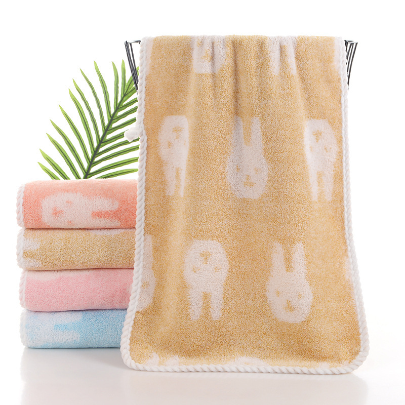 Threaded Rabbit Head Towel Soft Patch Skin Absorbent Face Towel Cute Men's and Women's Household Couple Towel