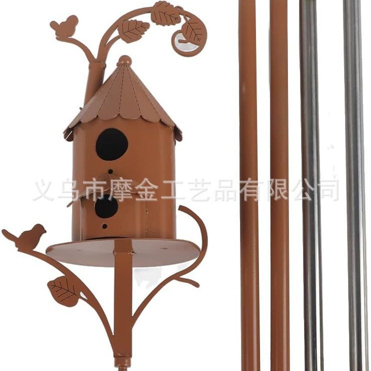 国境を越えた工芸品鉄鳥小屋屋外装飾装飾品金属鳥小屋スタンドクラフト装飾小さな装飾品|undefined
