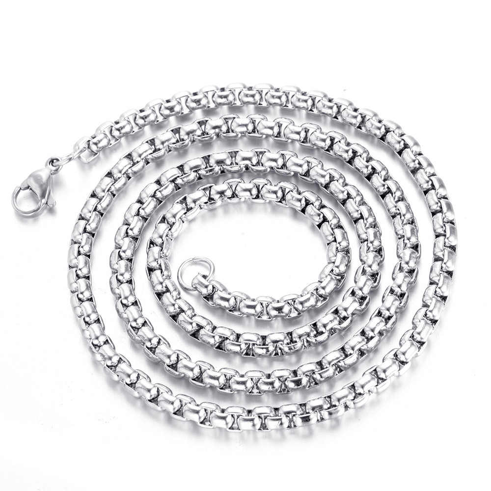 Gioielli talismano di protezione, gioielli transfrontalieri europei e americani, collana alla moda in titanio stile hip-hop per uomo e donna, placcata oro sottovuoto_voghion.com