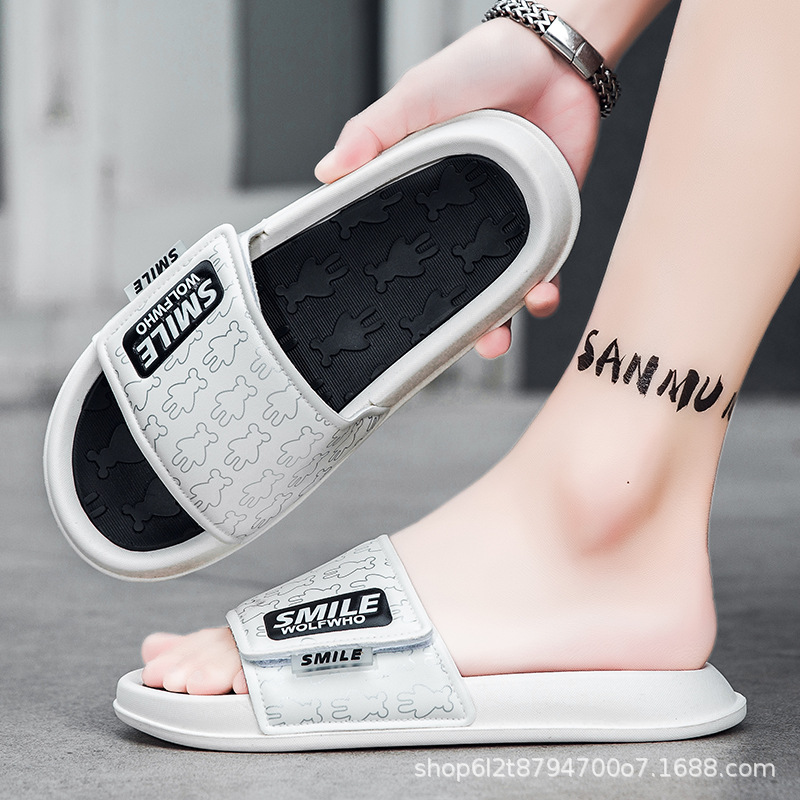 Sandalias de hombre nuevas de primavera y verano que no huecen a pies, sandalias sin cordones con velcro, sandalias de hombre de alta gama, estilo popular