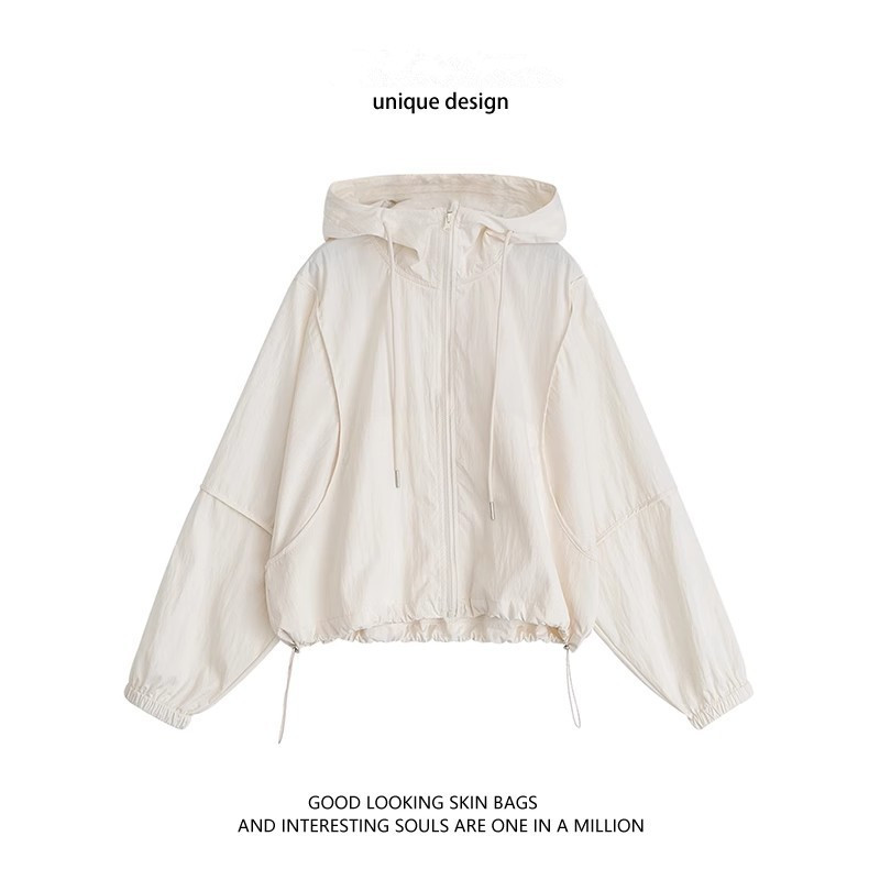 여성용 짧은 후드 자외선 차단 의류, 여름 소형 스포츠 재킷, 자외선 차단 재킷, 캐주얼 자외선 차단 의류, 트렌디함