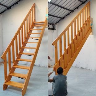 Indoor Apartment Loft Custom-Made Wall-Mounted Household Folding Ladder for External Use Multi-Functional Wall-Mounted Invisible Telescopic Floor