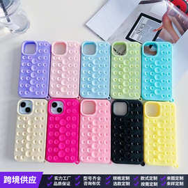 跨境南美苹果17Promax吸盘硅胶iPhone15plus多功能软胶手机壳新款