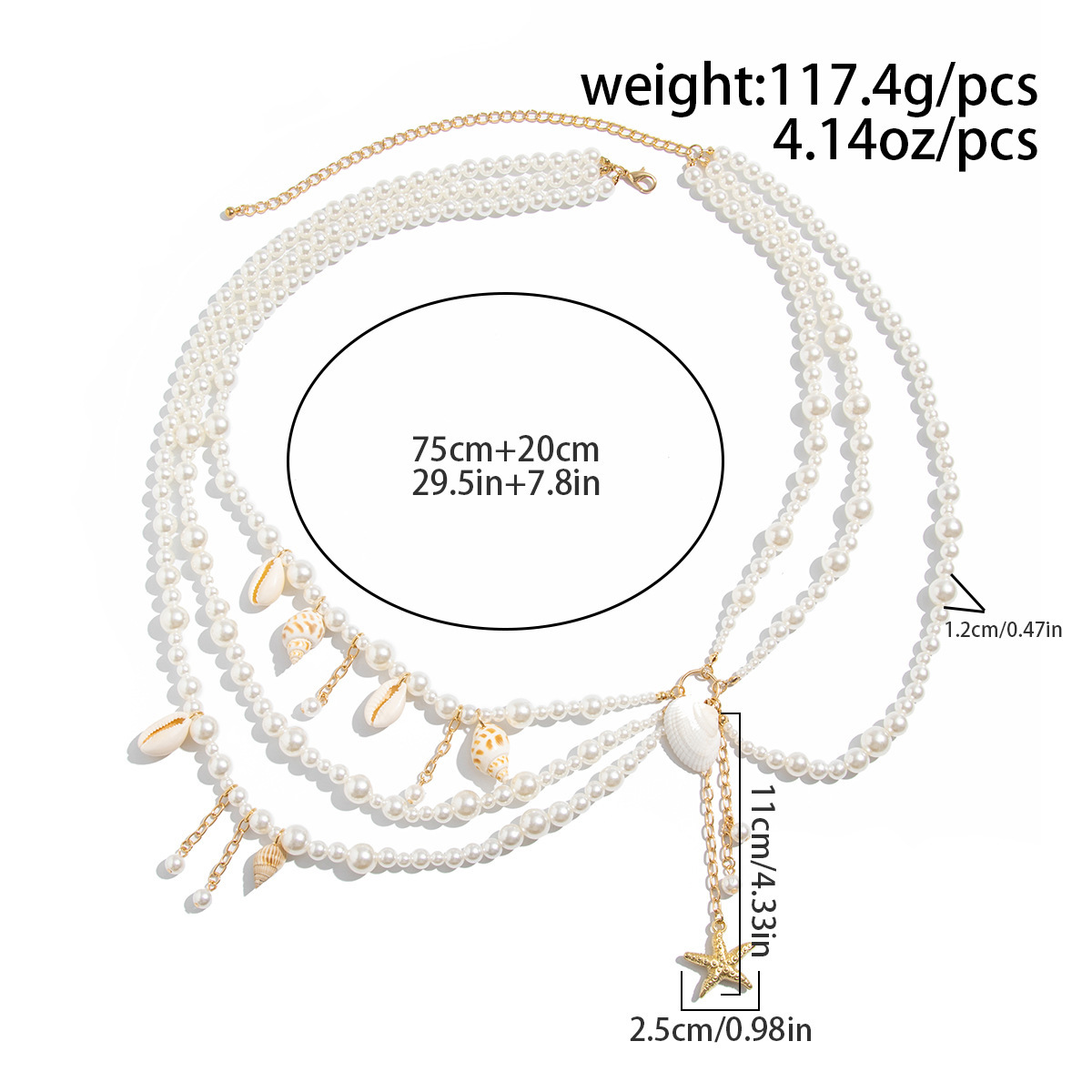 Waist Chain Body Chain Cross-border Jewelry Seaside Resort Style Shell Conch Pendant Waist For Women Beach Bikini Belt Pearl Body Chain_voghion.com