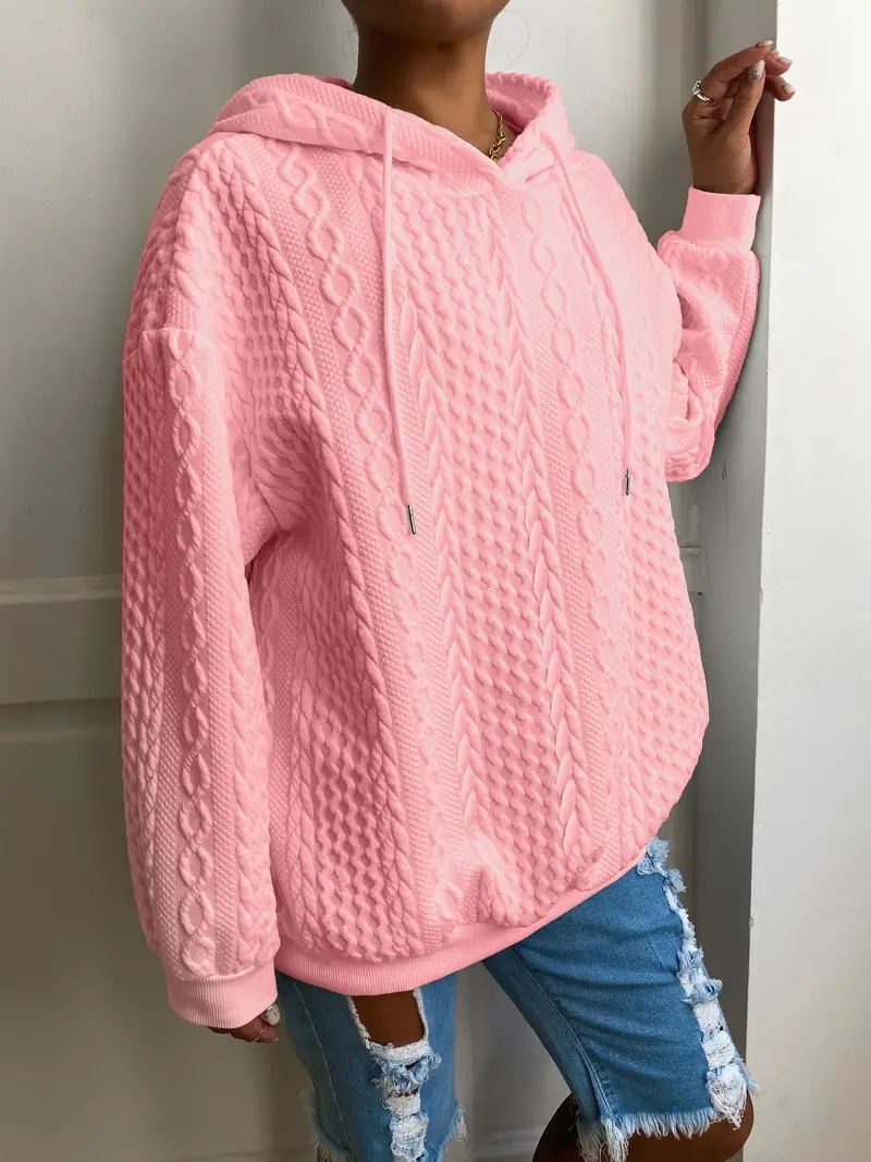 630g Weight Long Sleeve Sleeve Length Pullovers Placket Type Regular Sleeve Sleeve Type Spandex, Polyester Fabric Type Long Top Length Hoodie Tops Type Holiday, Daily Occasion Hooded Neckline Regular Fit Fit Type Solid Color Pattern Spring, Autumn Season Women's Gender Pocket Design Casual, Streetwear Style Women's Hoodies Long Sleeve Pocket Casual Streetwear Solid Color 24