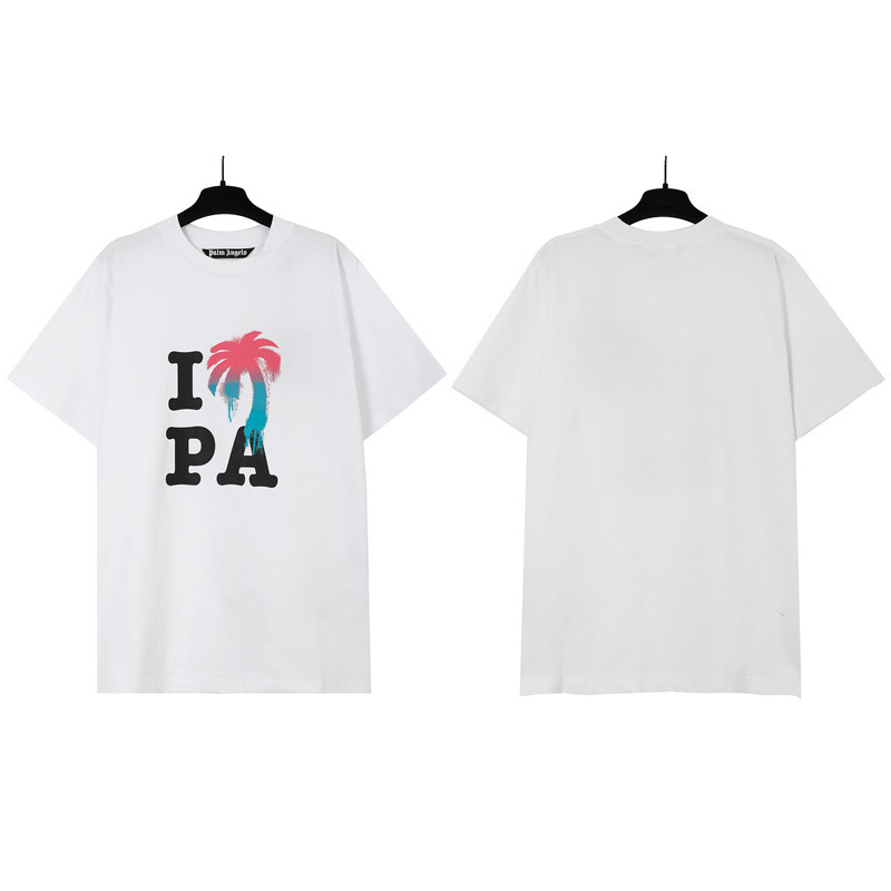 PALM半袖の正しいバージョン パームエンジェルス ヘッドレスベア エンジェルス バタフライプリント Tシャツ テディベア 半袖|undefined