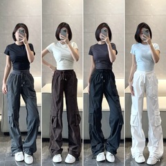 luqi lulu 人気のダンススタジオ痩身速乾防水オーバーオールパンツスポーツストレートパンツ女性用