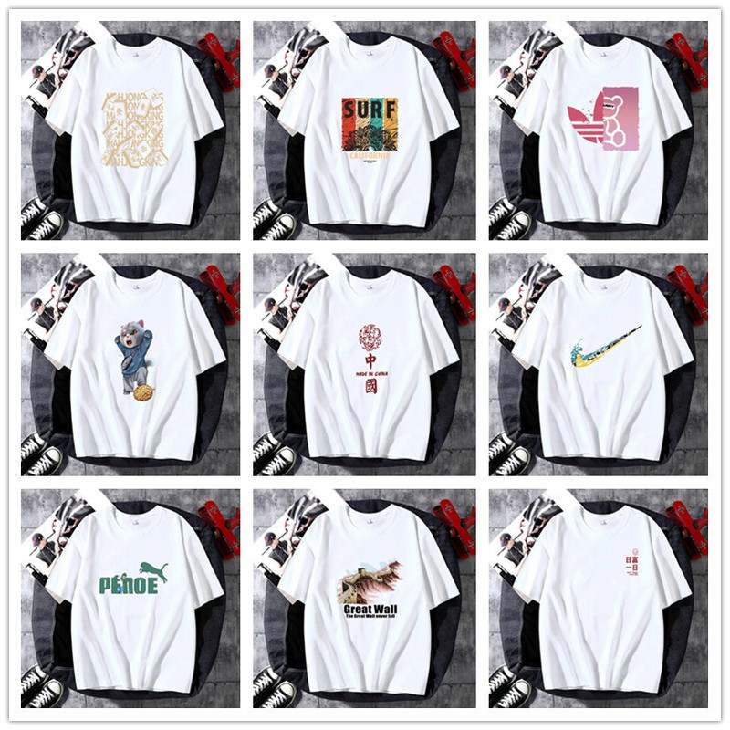 Short-sleeved T-shirt Men's Internet Popular New Arrival Loose Summer Half-sleeved Clothes Trendy Brand Korean Style Pure Cotton T-shirt Ins Trendy Base Shirt Short-sleeved T-shirt Men's Internet Popular New Arrival Loose Summer Half-sleeved Clothes Trendy Brand Korean Style Pure Cotton T-shirt Ins Trendy Base Shirt