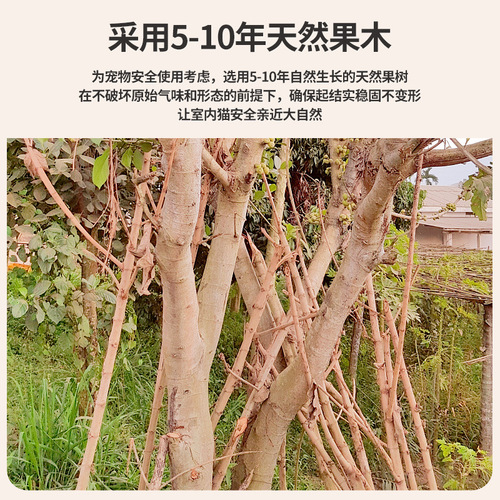 Cat climbing frame solid wood luxury tree trunk cat nest integrated cat scratching post cat tree luxury villa cat jumping platform cat toy
