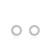 Fashionable brand earrings, silver 925 sample, European style, diamond encrusted