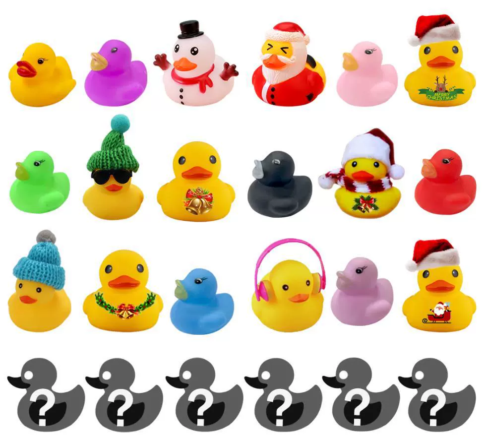 Резиновая утка B.Duck рождественский календарь, настраиваемые 18/24 набора утят, подарочная коробка цвета