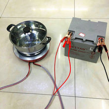 12V電熱爐 車載房車床車小車船用電炒鍋電飯煲煮飯戶外炒菜鍋