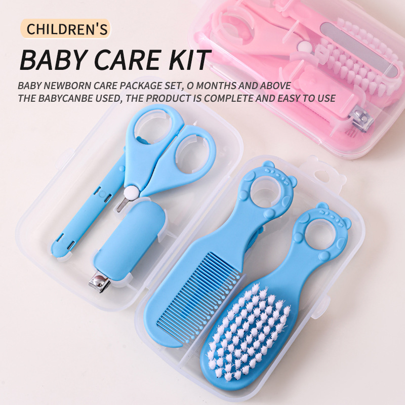 Set de Cortaúñas y Cuidado para Bebé Set de 6 Piezas Plástico y Acero Inoxidable Portátil para Bebés