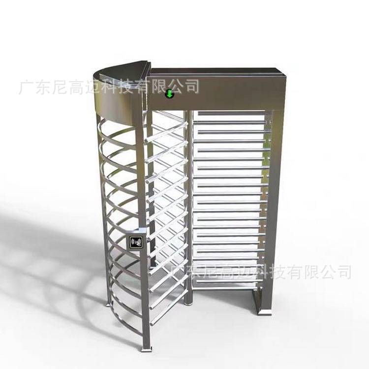 出入口全高转闸不锈钢人行通道封闭式栏杆旋转门小区车站单向闸机